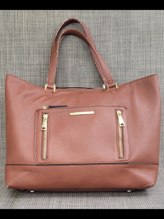 Steve Madden Handbags - Steve Madden Leather Tote with Gold Accents - Women's Handbag
